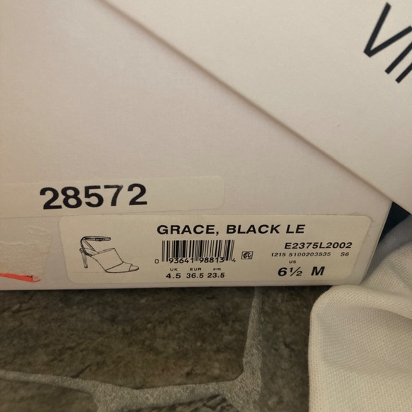 Vince Grace Black Ankle Strap Heels - Picture 7 of 8